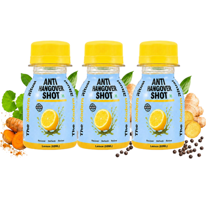 Anti Hangover Ready to Drink 60 ml Shots - Lemon Flavour