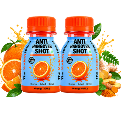 Anti Hangover Ready to Drink 60 ml Shots - Orange Flavour