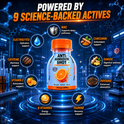 Anti Hangover Ready to Drink 60 ml Shots - Orange Flavour