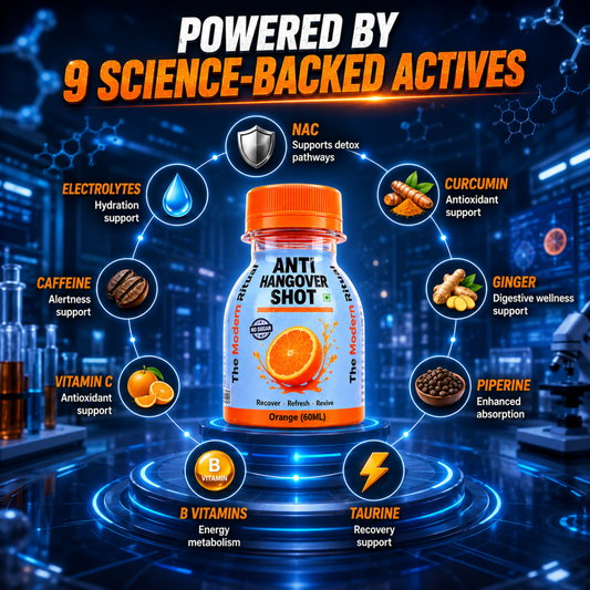 Anti Hangover Ready to Drink 60 ml Shots - Orange Flavour