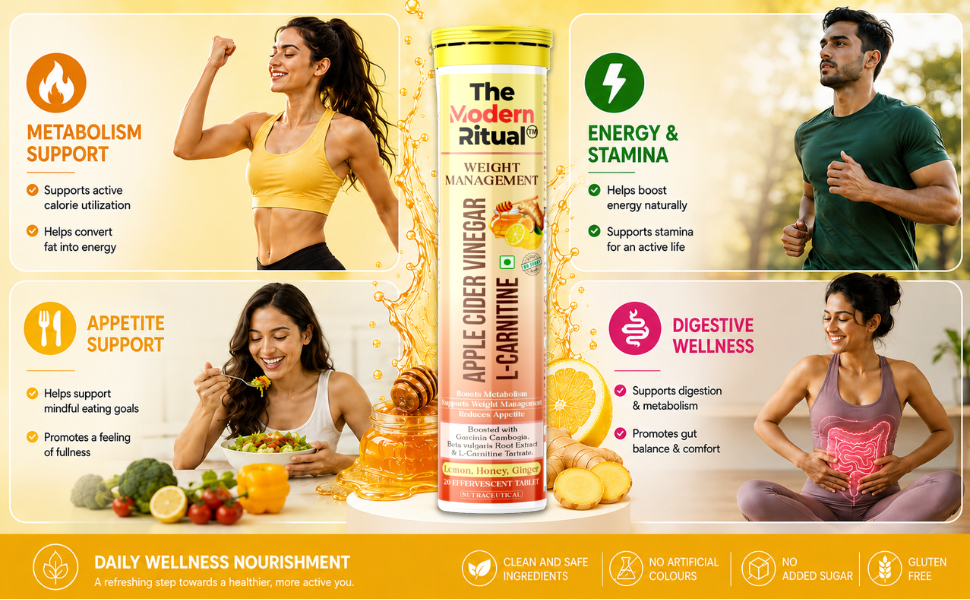 Apple Cider Vinegar - Lemon Honey Ginger Flavour