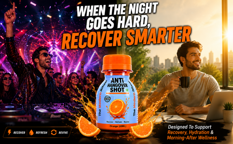 Anti Hangover Ready to Drink 60 ml Shots - Orange Flavour