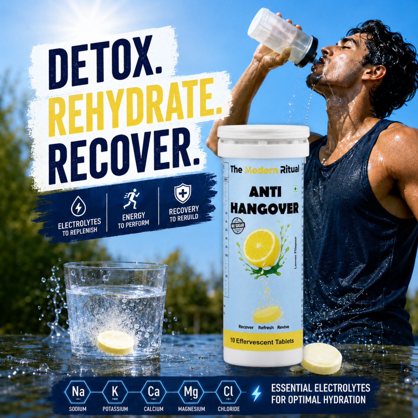 Anti Hangover Effervescent Tablets - Lemon Flavour