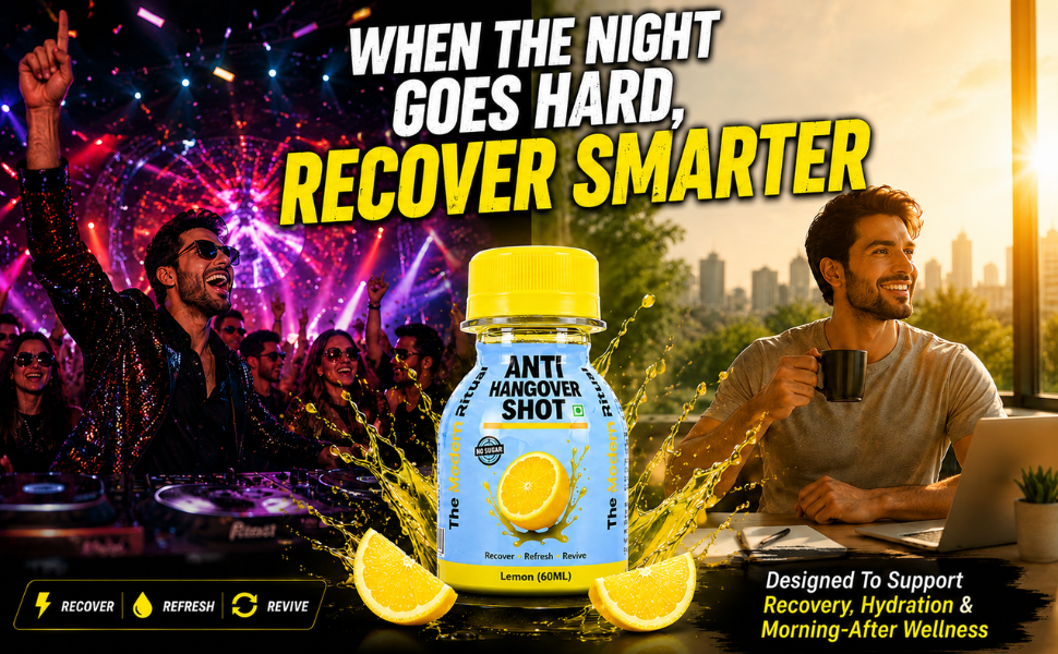 Anti Hangover Ready to Drink 60 ml Shots - Lemon Flavour