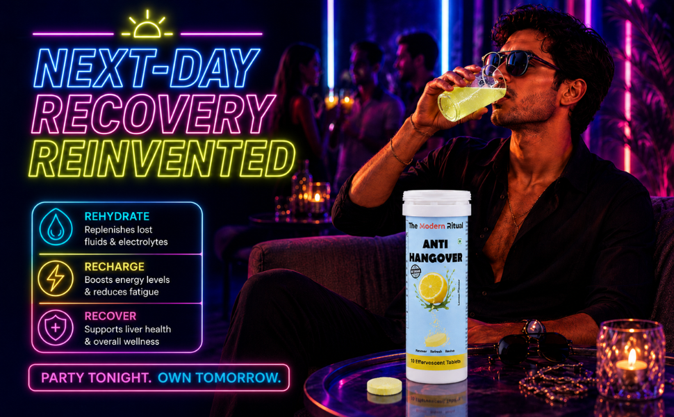 Anti Hangover Effervescent Tablets - Lemon Flavour