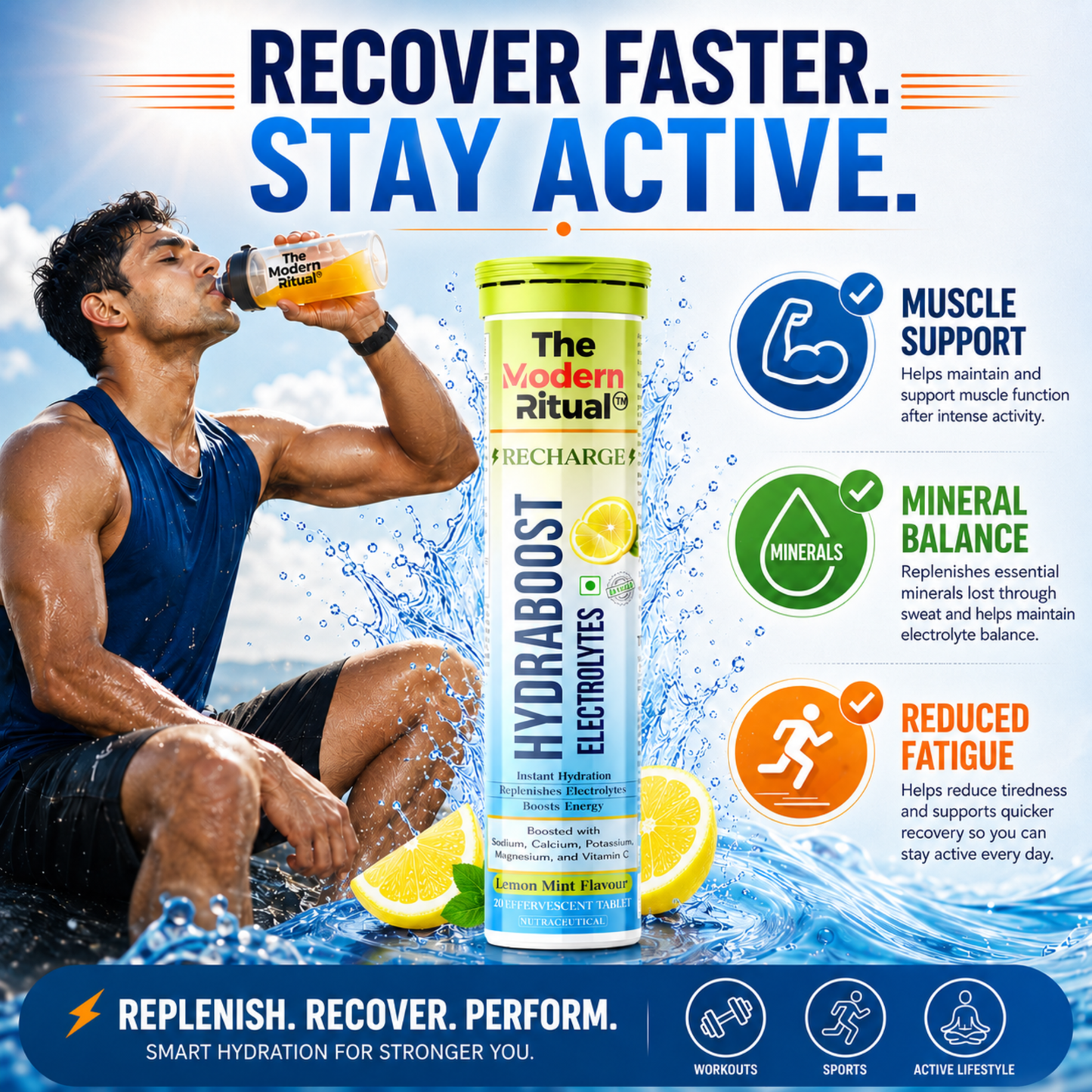 HydraBoost Electrolytes Recharge Lemon Mint