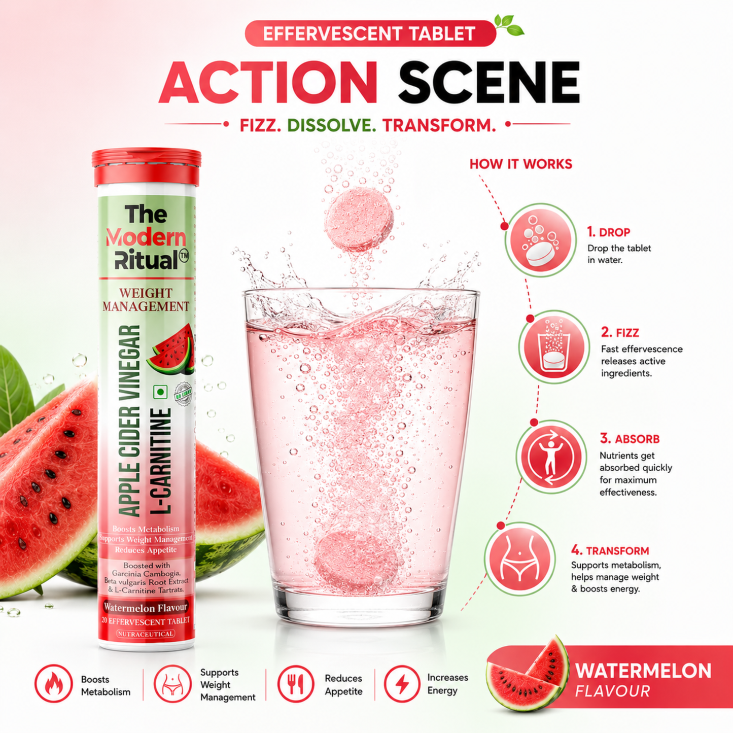 Apple Cider Vinegar - Watermelon Flavour