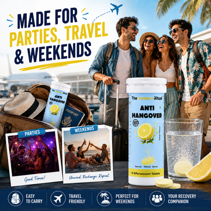 Anti Hangover Effervescent Tablets - Lemon Flavour