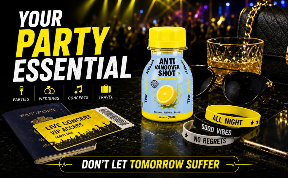 Anti Hangover Ready to Drink 60 ml Shots - Lemon Flavour