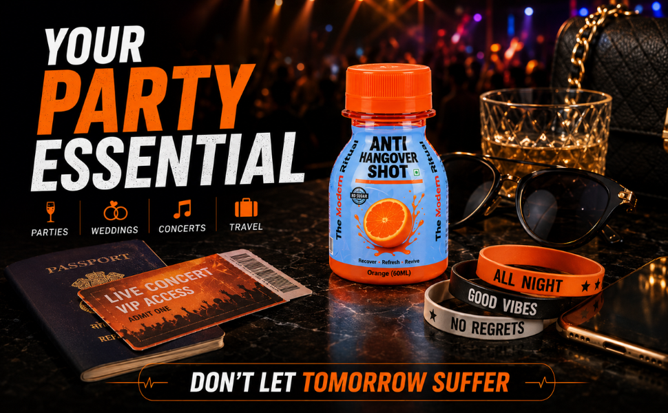 Anti Hangover Ready to Drink 60 ml Shots - Orange Flavour