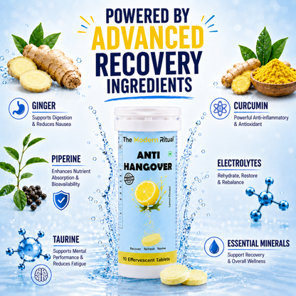 Anti Hangover Effervescent Tablets - Lemon Flavour