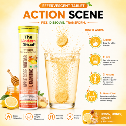 Apple Cider Vinegar - Lemon Honey Ginger Flavour