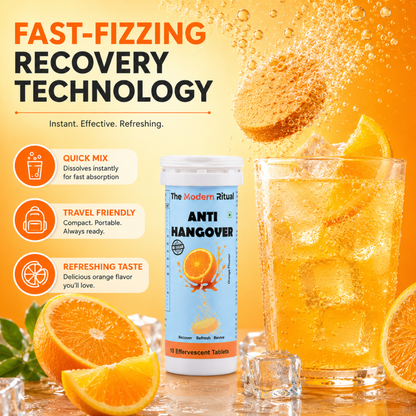 Anti Hangover Effervescent Tablets - Orange Flavour