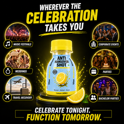 Anti Hangover Ready to Drink 60 ml Shots - Lemon Flavour