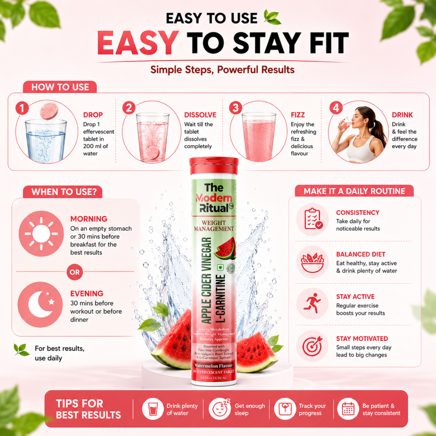 Apple Cider Vinegar - Watermelon Flavour
