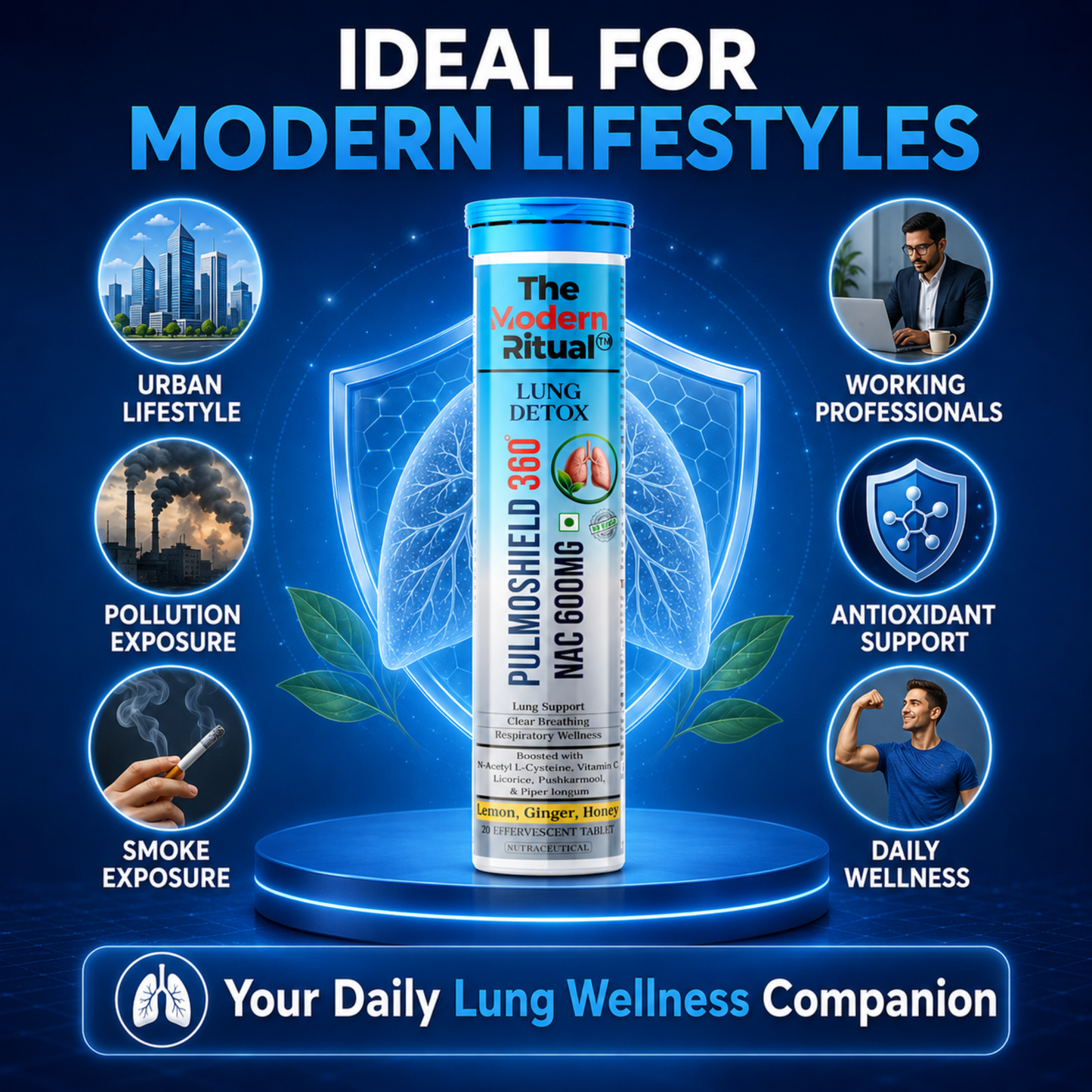 PulmoShield 360 NAC 600mg Lung Detox