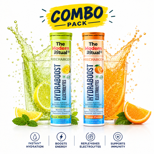 HydraBoost Electrolyte Effervescent Tablets Combo - Lemon + Orange