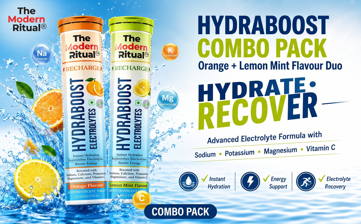 HydraBoost Electrolyte Effervescent Tablets Combo - Lemon + Orange