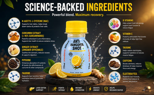 Anti Hangover Ready to Drink 60 ml Shots - Lemon Flavour
